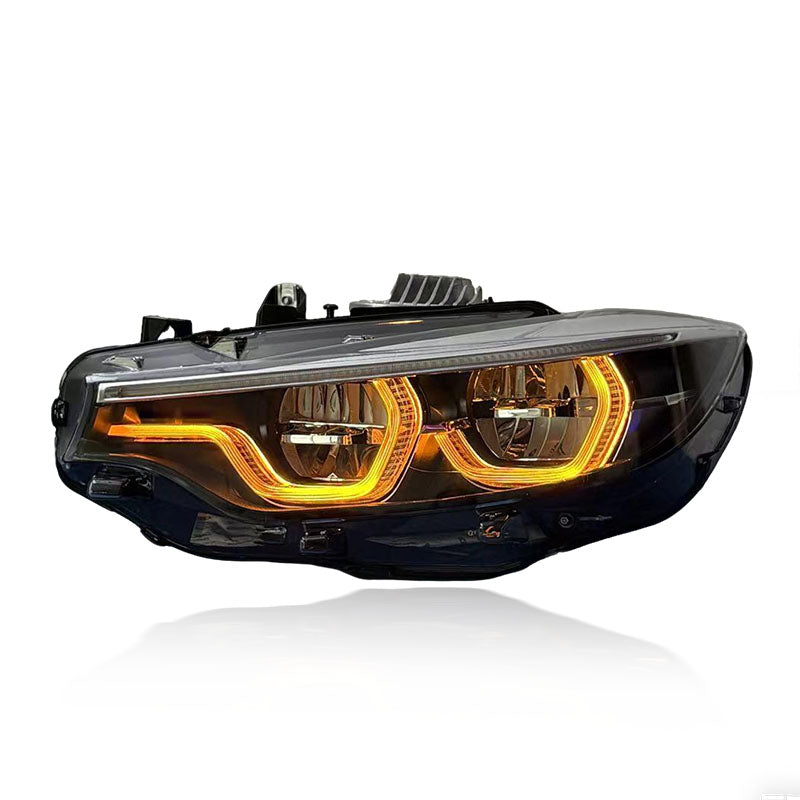 BMW 4er F32 F33 F36 F82 LED LCI Facelift Scheinwerfer Ikon V2 Weiß+Gelb+Rot/ Amber