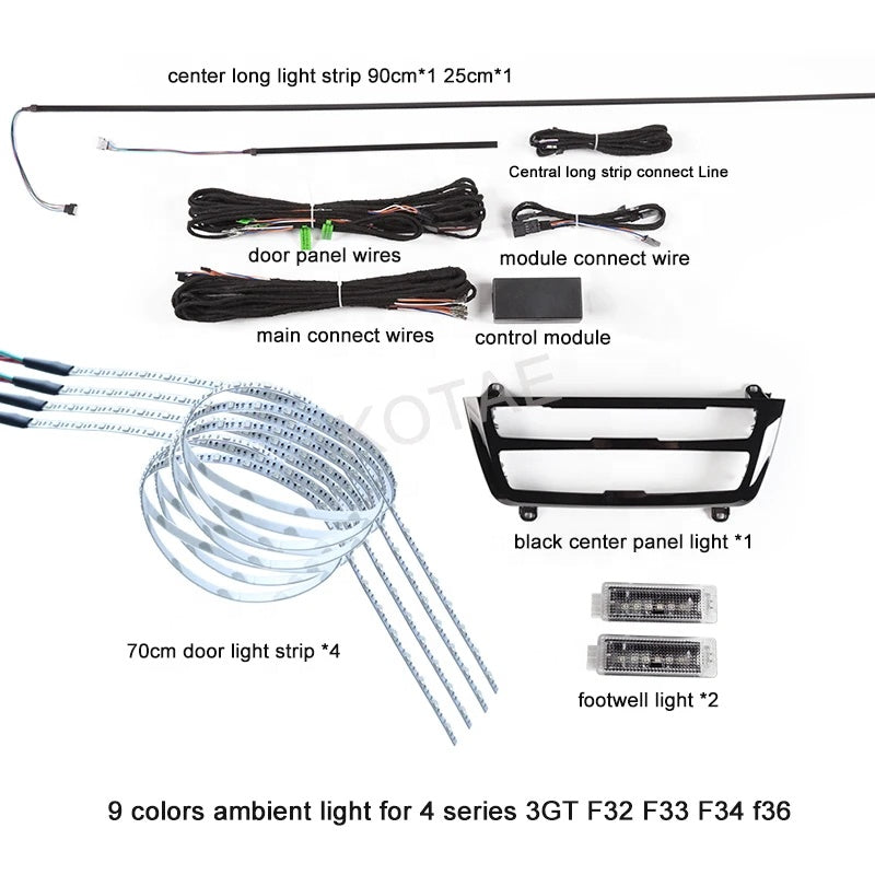 Bmw 4er F32 F33 Ambientebeleuchtung 9 Farben Innenraumbeleuchtung LED