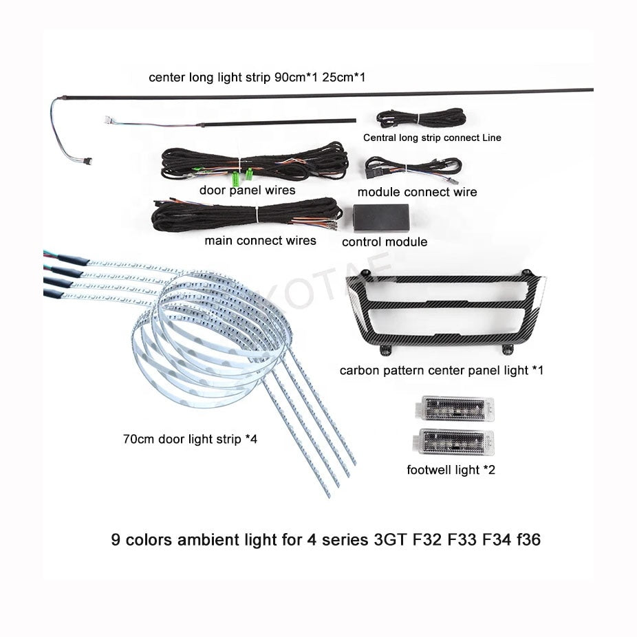 Bmw 4er F32 F33 Ambientebeleuchtung 9 Farben Innenraumbeleuchtung LED