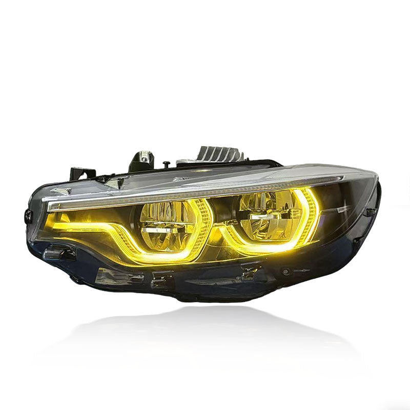 BMW 4er F32 F33 F36 F82 LED LCI Facelift Scheinwerfer Ikon V2 Weiß+Gelb+Rot/ Amber