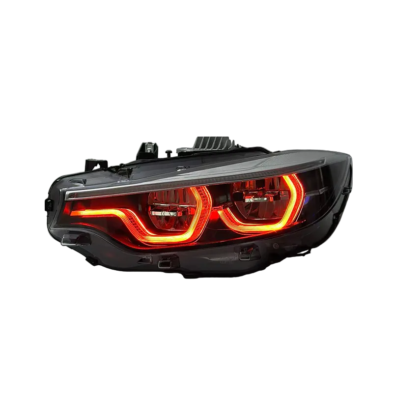 BMW 4er F32 F33 F36 F82 LED LCI Facelift Scheinwerfer Ikon V2 Weiß+Gelb+Rot/ Amber