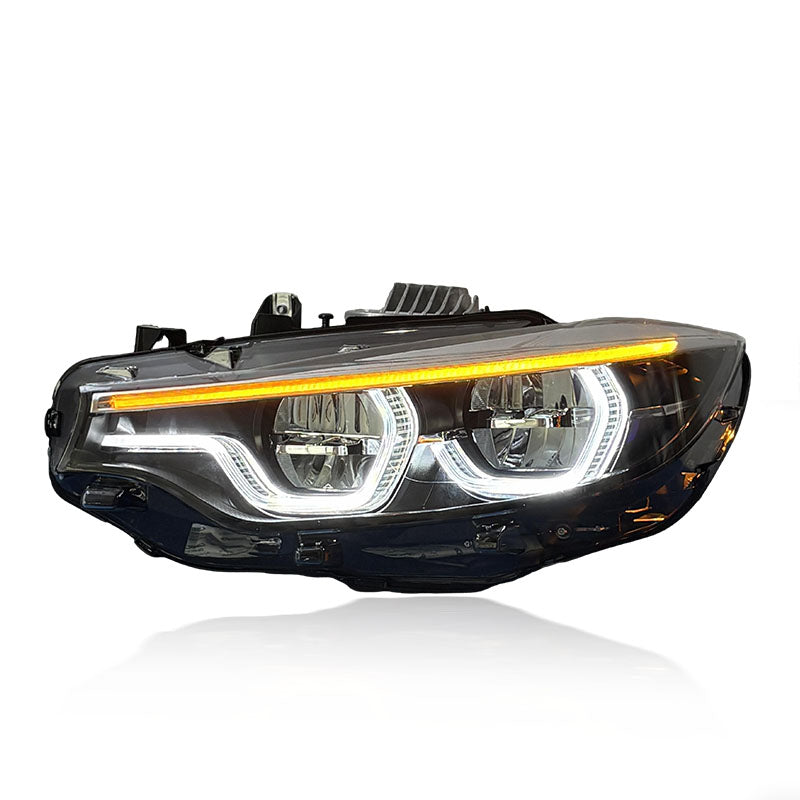 BMW 4er F32 F33 F36 F82 LED LCI Facelift Scheinwerfer Ikon V2 Weiß+Gelb+Rot/ Amber